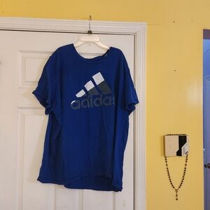adidas Royal Blue Short Sleeve Logo Tee